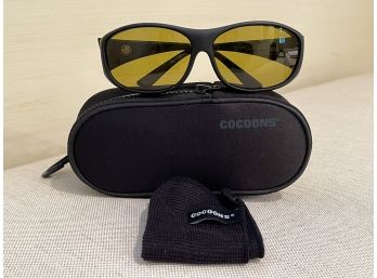 Cocoons- Polarized Flex2fit SlimLine Fit Over Sunglasses C402Y With Padded Carry Case And Cloth