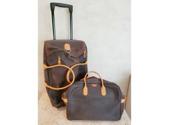 Bric's Leather Duffle Bag & Rolling Suitcase Duffel Bag