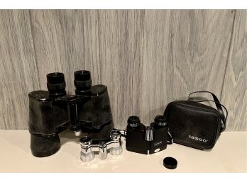 Group Of Binoculars With Ulcolite 72439 Tasco, Etc