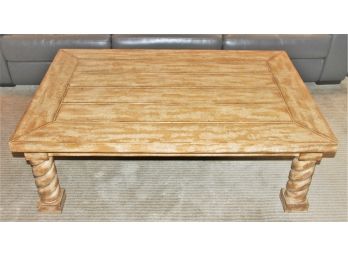 Large Crackle Finish Coffee Table
