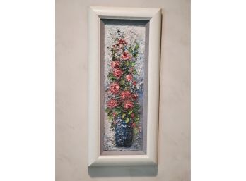 Signed & Framed Zaza Meuli Floral Oil Painting