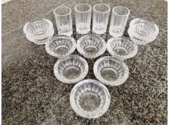 Collection Of Val St Lambert Balmoral Crystal Ashtrays & Shot Glasses