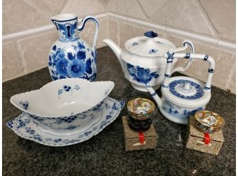 Great Grouping Of Delft, Royal Copenhagen Porcelain & Asian Decorative Items