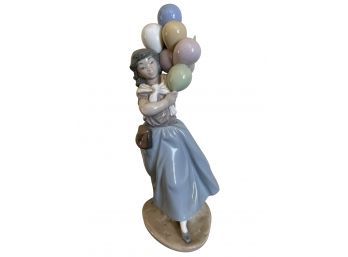 Lladro Lady With Balloons