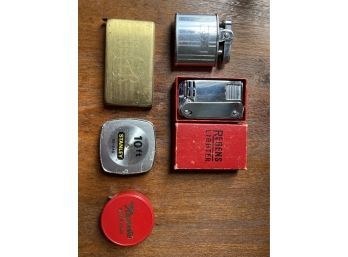 Lot Of Vintage Lighters/tape Measures