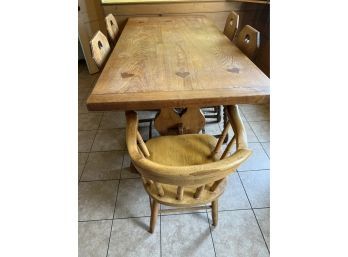 Handmade White Ash Farm Table And Chairs