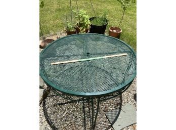 Green Metal Patio Table 48x30in