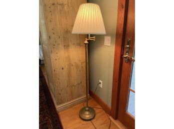 Brass Swing Arm Floor Lamp 58in Lot 1