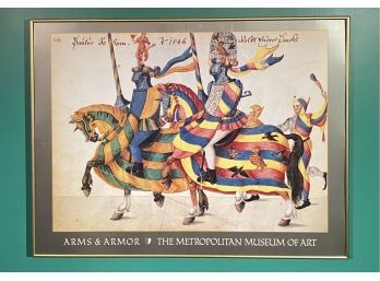 MMA Arms And Armor Metropolitan Museum Of Art Poster Glass Cracked But Still Shows Nice 34x25in