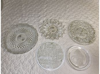 Glass Serving Plates Collection Etched Glass