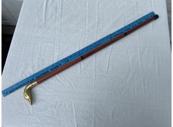 Walking Stick 32in Cane Brass Goose Head 3 Piece Traveling Cane