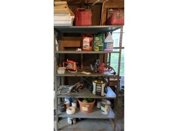 All Items On Shelving Gas Tanks Bocce Wood Planks, Stanley Jump One Bad Battery Jack Oil Shelves NOT Included