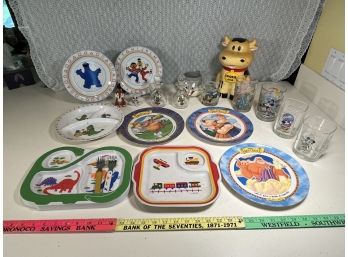 Disney And Sesame Street Childrens Glasses And Dishes