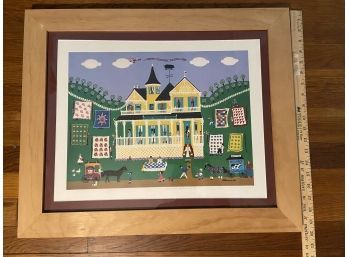 Patricia Palermino Print Signed And Numbered 91/1000 'Happy Birthday Abigail' Matted Framed Plexi  24x20in