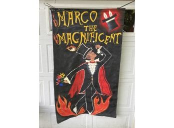 Hand Painted Marco The Magnificent Stage Prop Fun Art 36x58in Ready To Hang