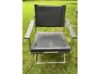 Black Folding Lounge Chair By Mark Singer 24x17x32in