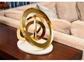 Interlude Home Brass Mounted Spherical Sculpture