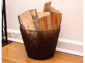 Unique Wired Log Basket