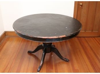 Vintage Wooden Pedestal Table