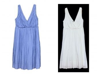 Pair Of Gap Lined Cotton Silk Sun Dresses Sz 4