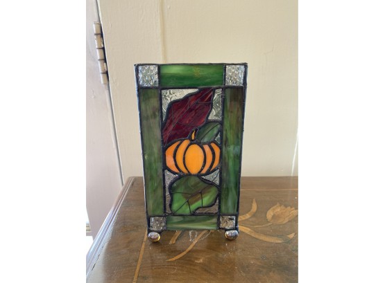 Fall Themed Pumpkin Glass Box - Candle Holder?