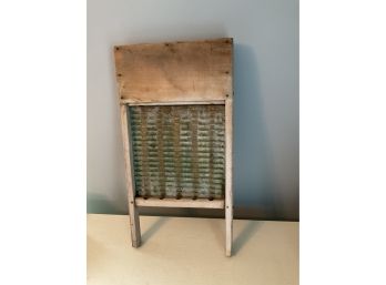 Antique Wooden And Metal Washboard