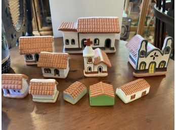 Lot Of Vintage Clay Houses Made In Venezuela