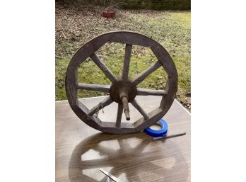 Antique Wood And Iron 17 1/2 Inch Wheel