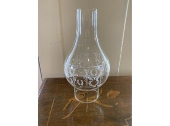Glass Chimney For Oil Lamp With Pattern