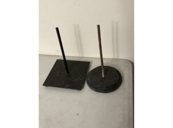 Two Vintage Stands Bases