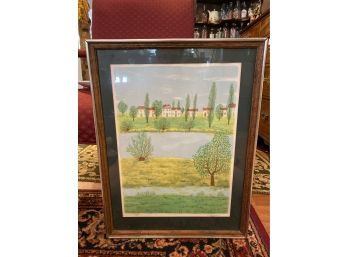 Limited Edition Artist Signed Lithograph Framed And Matted