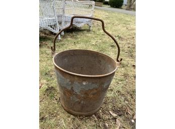 Vintage Heavy Duty Iron Feed Pale/bucket
