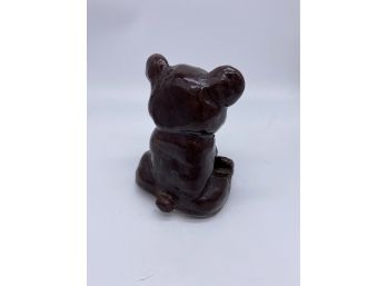Adorable Ceramic Hand Made Bear Statue