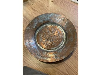 Awesome Hand Hammered Copperplate 10 Inches  Wide