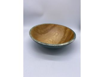 Large Country Rustic Wooden Display Or Storage Bowl Approx 12 Inches Across
