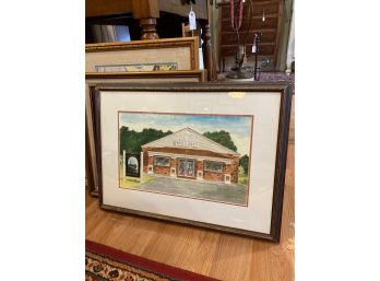 West Street Wine & Spirits Simsbury CT Limited Ed Lithograph By Local Artist Chaz Shulman