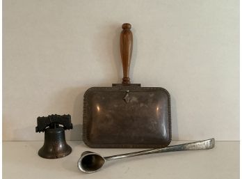 A Metal Lot Including A Vintage Crumb Pan