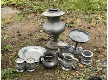 A Pretty Pewter Collection Including WS Company