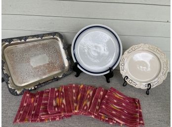 Platters & Southwest Style Cloth Napkins