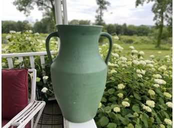 A Large Green Ceramic Vase, Beautiful!