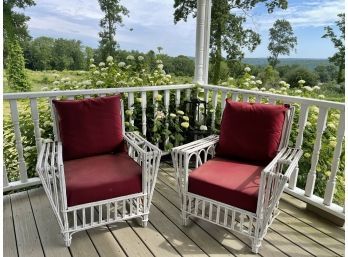 White Rattan Chairs, Great Porch Addition
