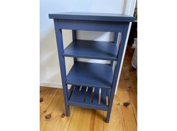 A Short Blue IKEA Shelf