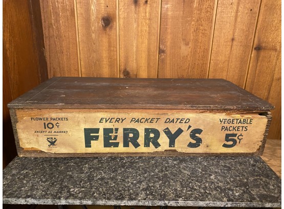Antique Lidded Box From Ferry's Seed Co.
