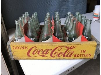 Case #2 Coke Case1 Yellow 3 Compartment Drink CocaCola In Bottles With 3 8 Packs Of 6  FL Oz Bottles