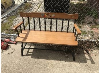 This Is A Nice Hitchcock Style Bench, About 5 Ft In Length.