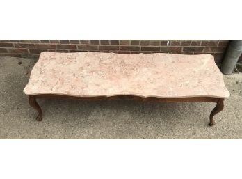 Mid Century Marble Top Table About 5 Long