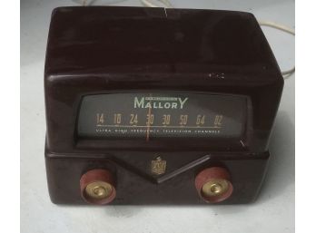 Mallory UHF TV Receiver This Was Used To Tune UHF TV Broadcast Channels And Convert Them To  VHF For Older T