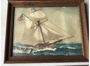 Framed Print #1 Of A US Sailng Ship J.OH. Cosgrave II