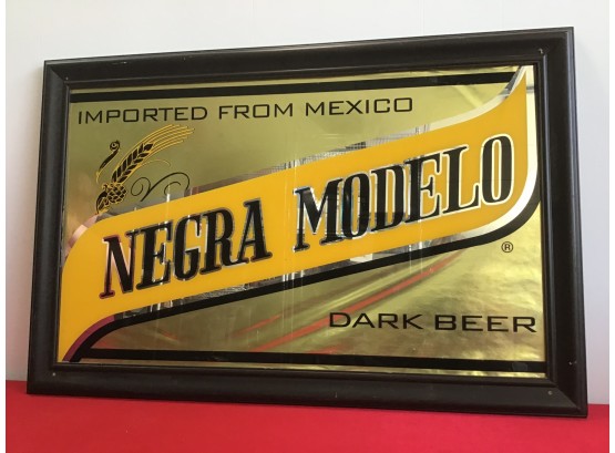Imported From Mexico Negra Modelo Dark Beer Framed Mirror Advertisement