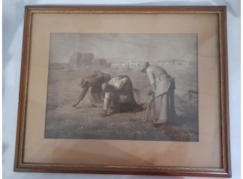 Signed Print Of Women Working In The Fields